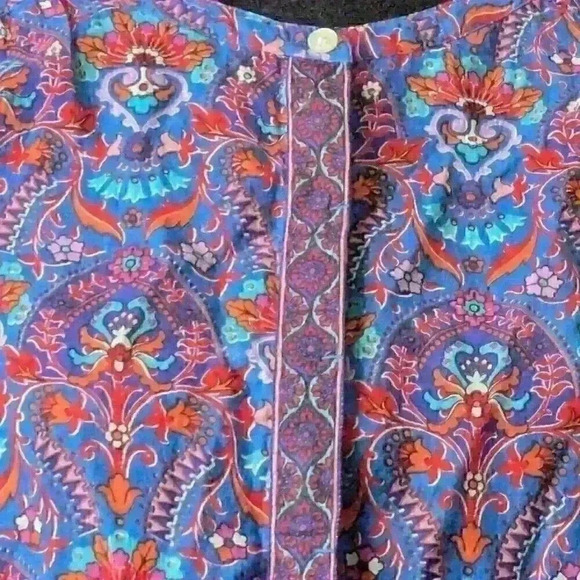 Ann Taylor Loft Boho Style Long Sleeve Blouse -Size S- Light Airy Office wear - Picture 7 of 15